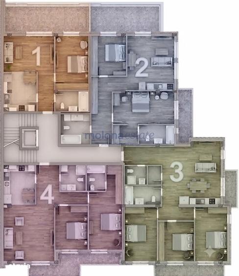 Apartament cu 2 camere în Nord