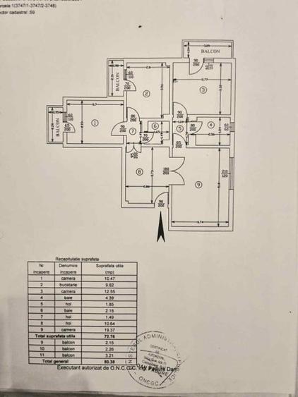 Apartament cu 3 camere semidecomandat în Dacia