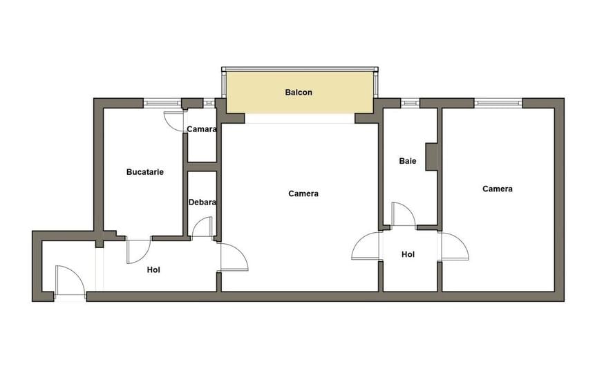 Apartament cu 2 camere semidecomandat în Aurel Vlaicu