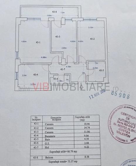Apartament cu 3 camere decomandat în Ozana