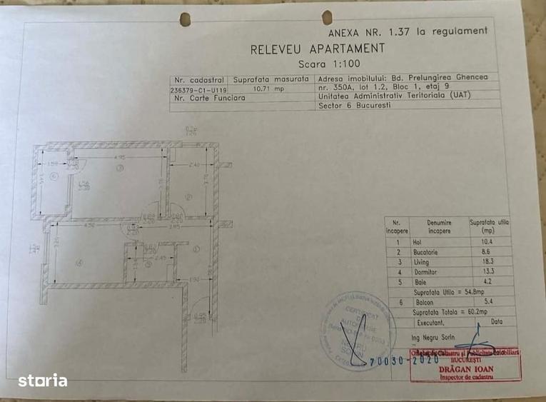 2 camere | Dimri Residence | 54,48 mp utili | Etaj 9/11 - 2