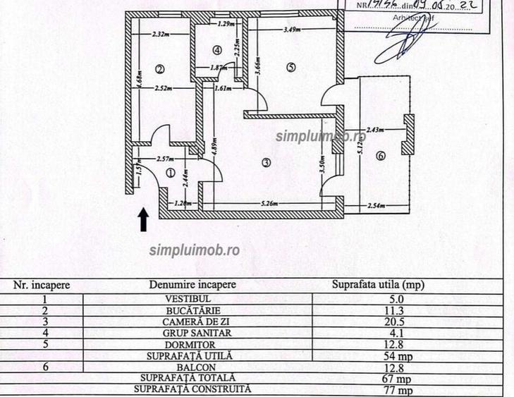 Apartament cu 2 camere decomandat în Dobroești
