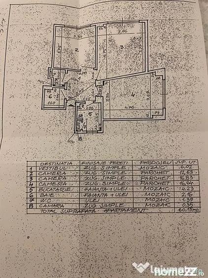 Apartament cu 3 camere 60,15 mp - piata Romana - comision 0% - 1