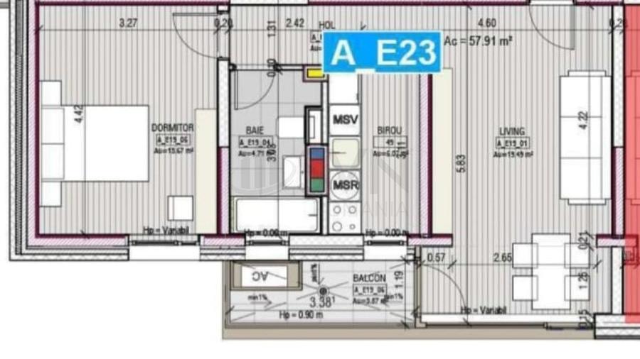 Apartament cu 2 camere decomandat, mobilat în Tei