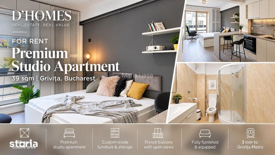 For Rent | Premium Studio Apartment | 39 sqm | Grivi?a