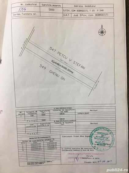 Teren de 5000 mp, în Dobroești
