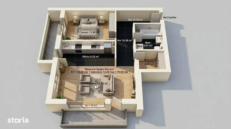 3 Camere Lux | Top Residence Gheorghieni - Ultracentral | 2 Balcoane - 5