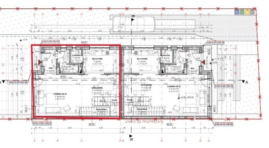 Duplex cu 4 camere cu Canalizare în Bună Ziua