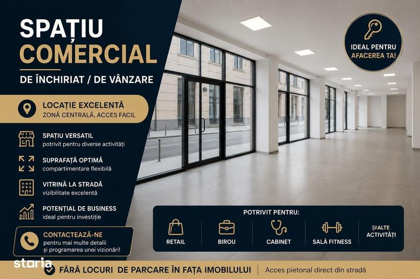 Spațiu comercial, de 64 mp, în Central