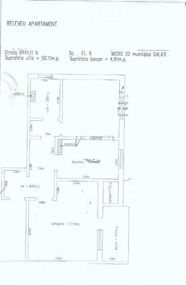 Apartament cu 2 camere decomandat în Micro 20