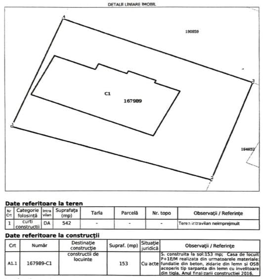 Casă individuală cu 7 camere cu Teren 542 Mp în Centura