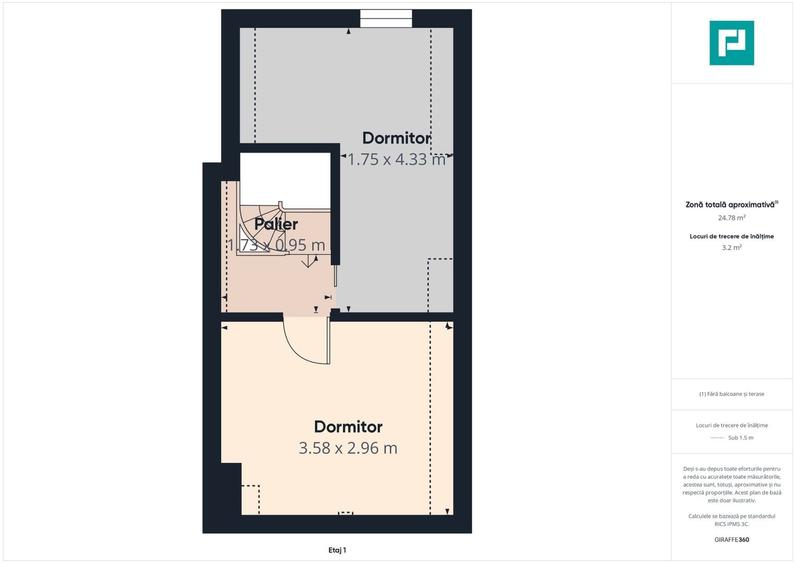 Apartament cu 2 camere semidecomandat în Dumbrăvița