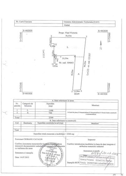 Teren intravilan, Centura Galati, str. Drumul Viilor, Suprafata 2344mp - 7