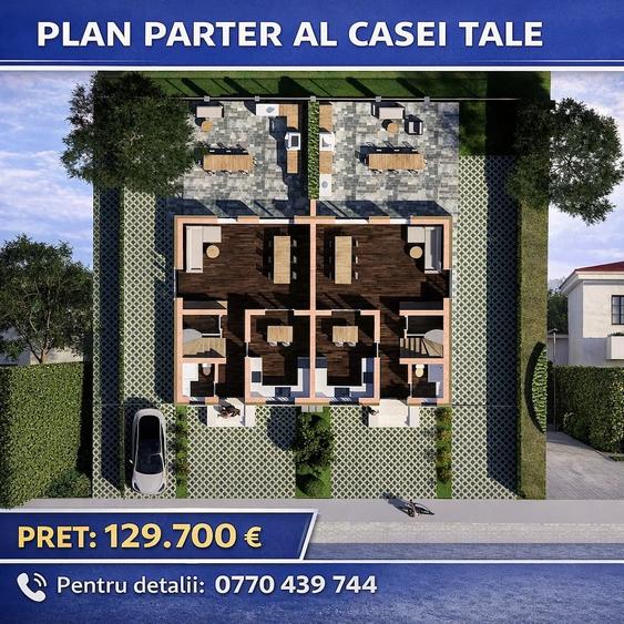 Casă cu 4 camere cu Teren 150 Mp în Central