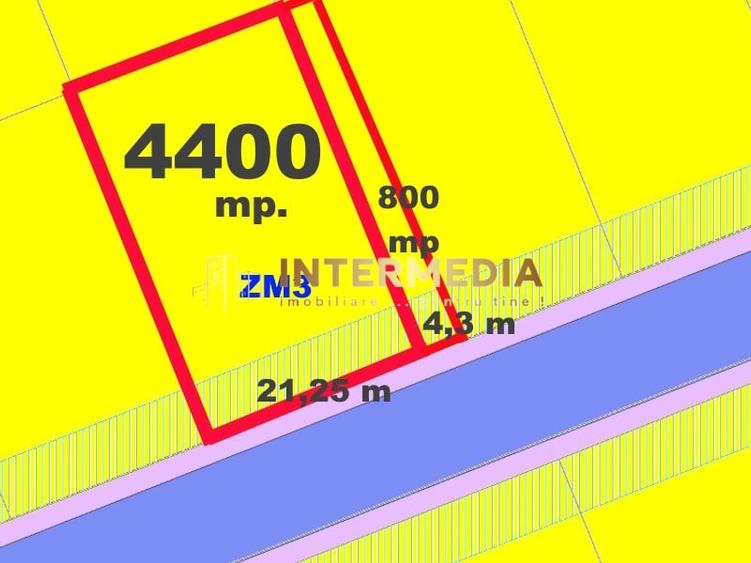 Teren Construcții intravilan de 4418 mp, în Cetate