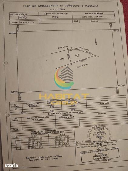 Teren de 590 mp, în Bascov