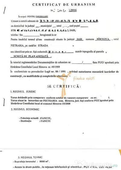Teren în Pietrăria