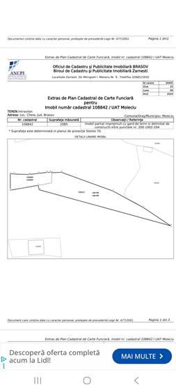 Teren Construcții intravilan de 2085 mp, în Moieciu de Jos