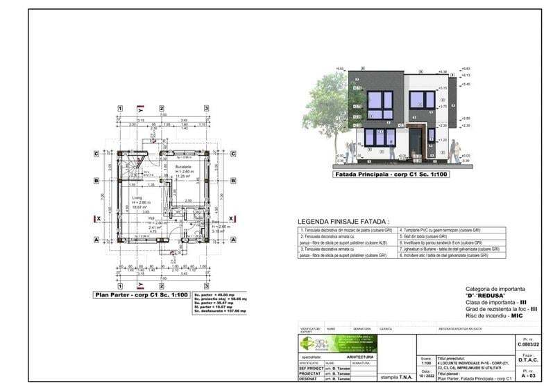 Casă individuală cu 3 camere cu Teren 200 Mp în Central