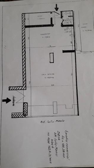 Spațiu comercial, de 80 mp, în Central
