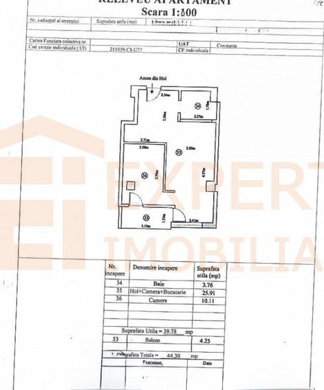 Apartament cu 2 camere în Tomis Nord