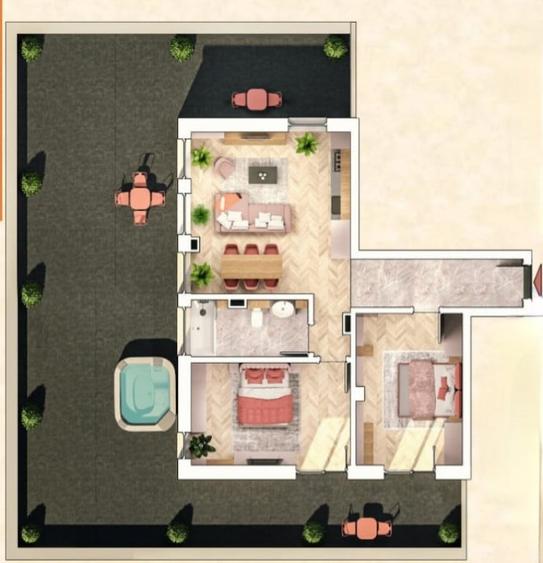 Apartament cu 3 camere decomandat în Sânnicoară