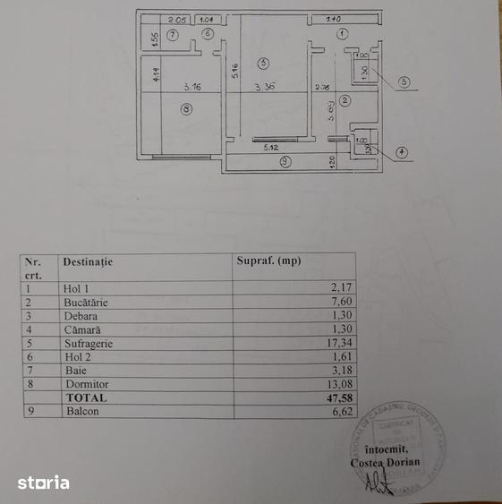 Apartament cu 2 camere semidecomandat în Hipodrom