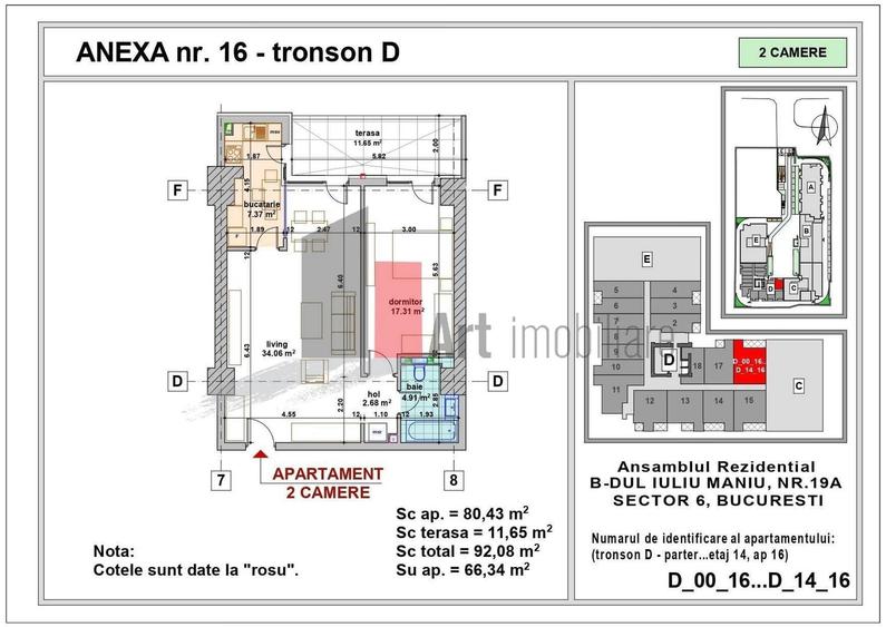 Apartament cu 2 camere decomandat în Lujerului