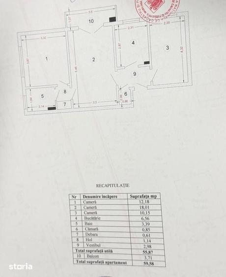Apartament 3 camere Etaj 2/4 | Metrou Costin Georgian - 14