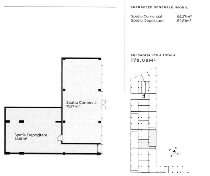 Spațiu comercial, de 178 mp, în Sopor