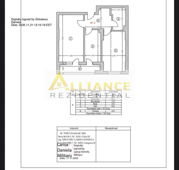 Apartament cu 2 camere decomandat în Central