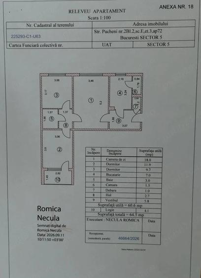 Apartament cu 3 camere decomandat în Rahova