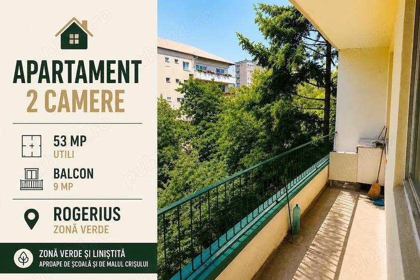 Apartament cu 2 camere semidecomandat în Rogerius