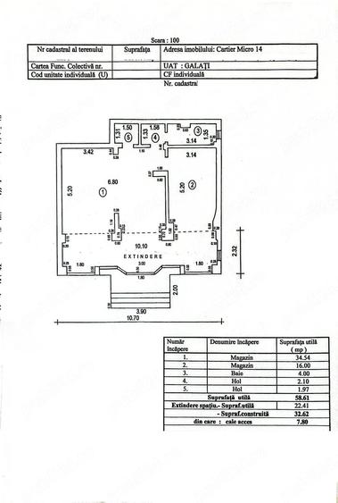 Spațiu comercial, de 81 mp, în Micro 14