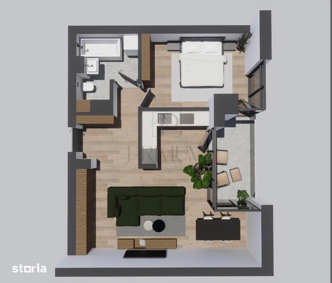 Apartament cu 2 camere în Circumvalațiunii