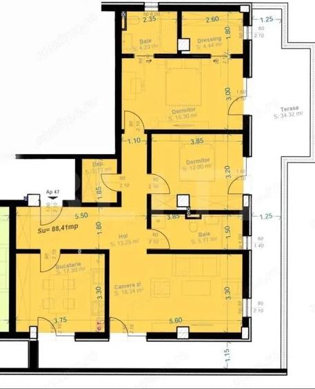 Apartament cu 3 camere decomandat în Aradului