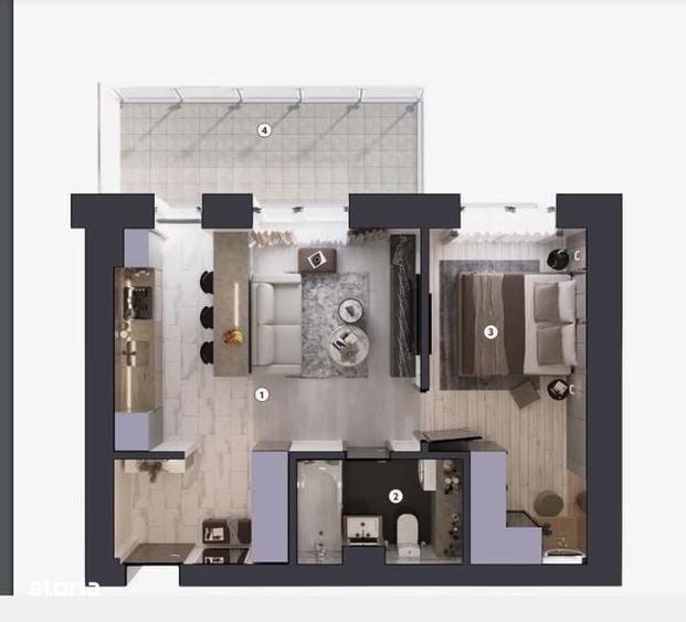 Apartament 2 camere, nemobilat si neutilat, in zona metrou N Teclu - 4