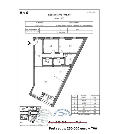 Apartament cu 3 camere decomandat în Timpuri Noi
