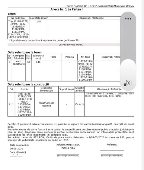 Casă individuală cu 5 camere cu Teren 148 Mp în Blumăna
