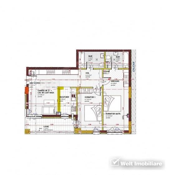 Apartament cu 4 camere semidecomandat în Florești