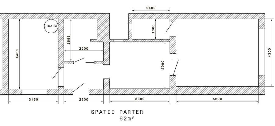 Apartament cu 4 camere semidecomandat în Central