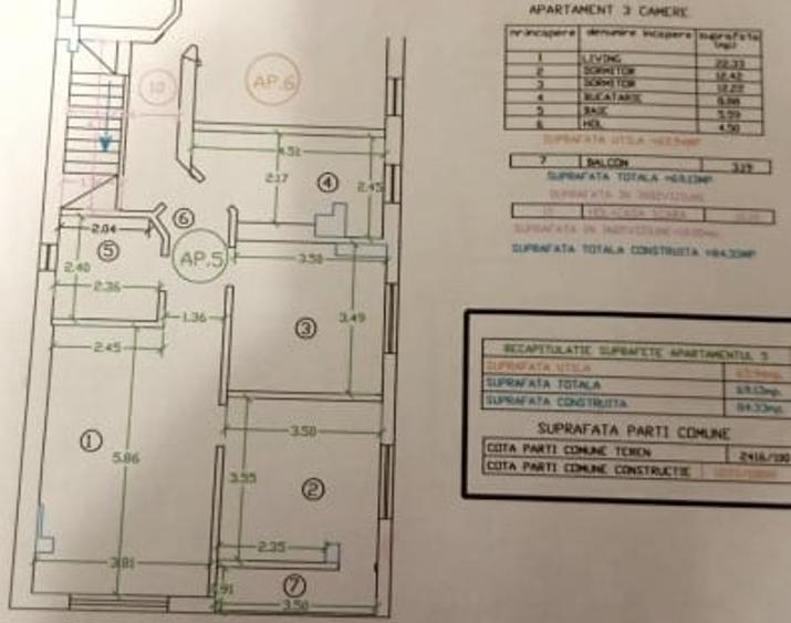 Apartament cu 3 camere decomandat, mobilat în Bucureștii Noi