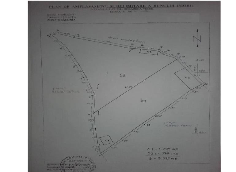 Teren Construcții intravilan de 3597 mp, în Eșelnița