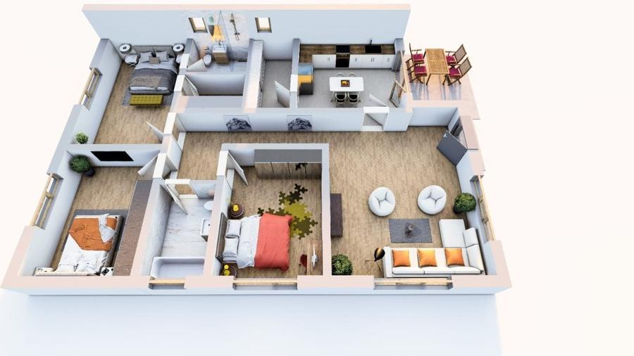 Casă individuală cu 4 camere cu Teren 685 Mp în Ostratu