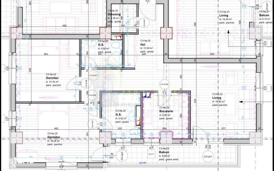 Apartament cu 3 camere în Frumoasa