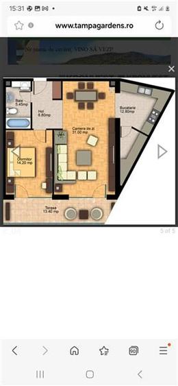 Apartament cu 2 camere semidecomandat, mobilat în Răcădău