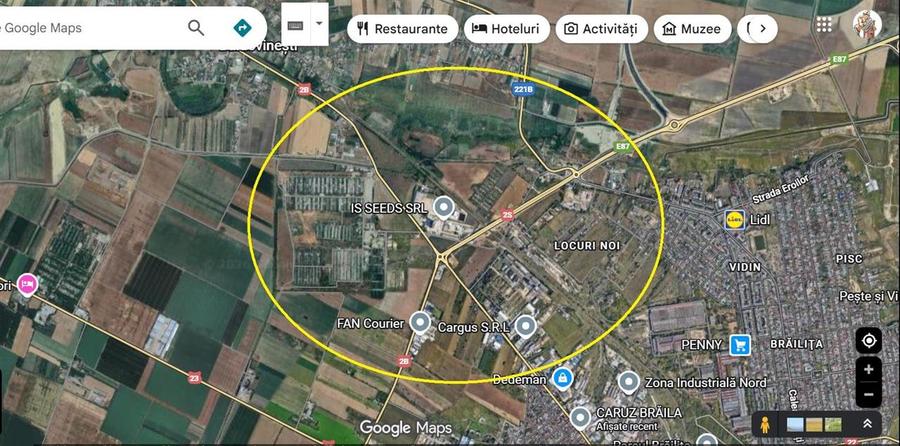 Teren extravilan de 1866 mp, în Centură