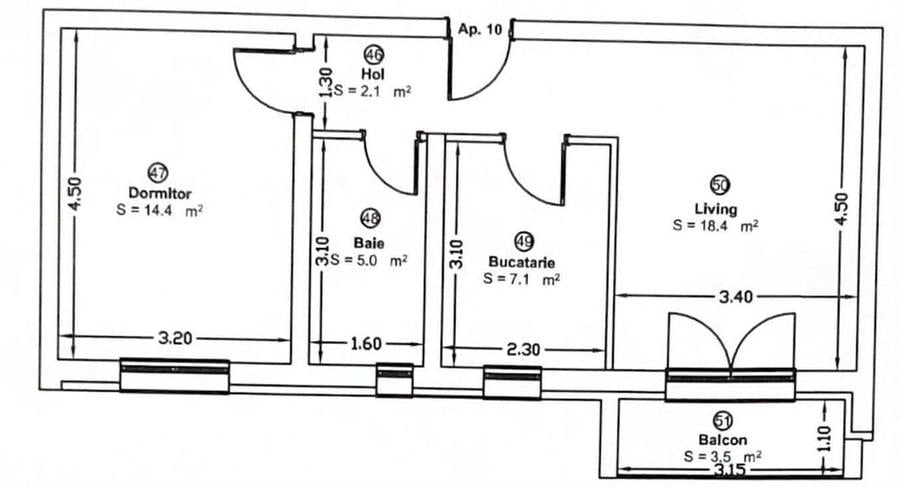 Apartament cu 2 camere decomandat în Giroc