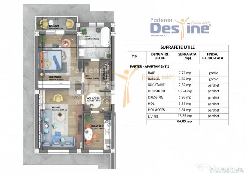 Apartamente noi Visan, predare mai 2026, pret 1.350 + TV - 3