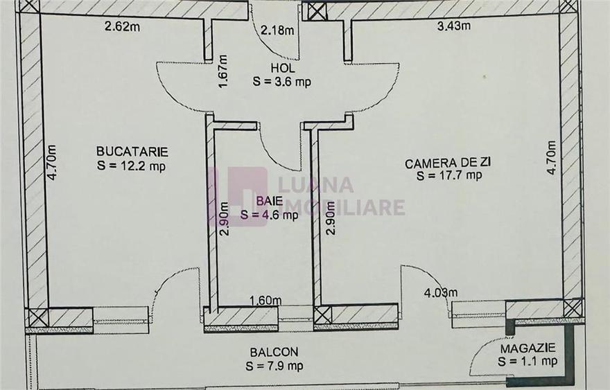 Garsonieră decomandată, mobilată în Șelimbăr